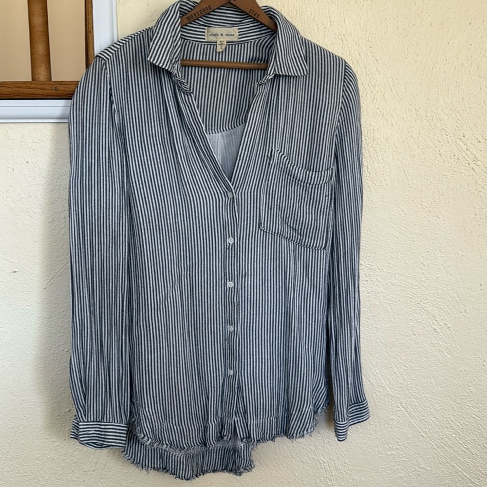 Cloth & Stone soft, striped shirt